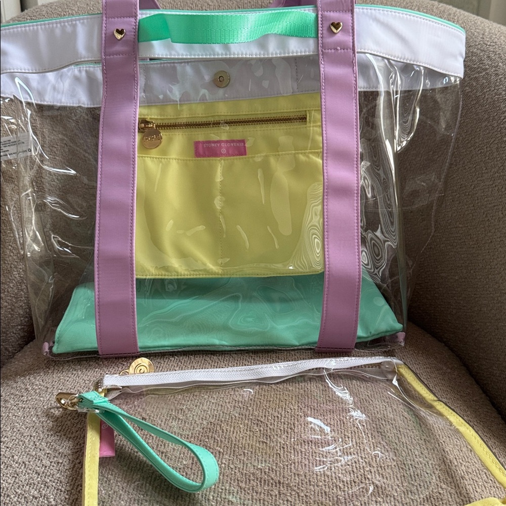 STONEY CLOVER clear tote bag and pouch